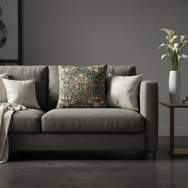 Imperial Multi Colour Embroidery Cushion Cover