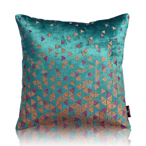 Sparkle Multi Color Embroidery Cushion Cover