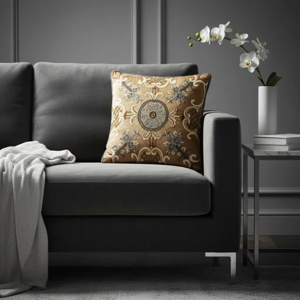 Magni Multi Colour Embroidery Cushion Cover