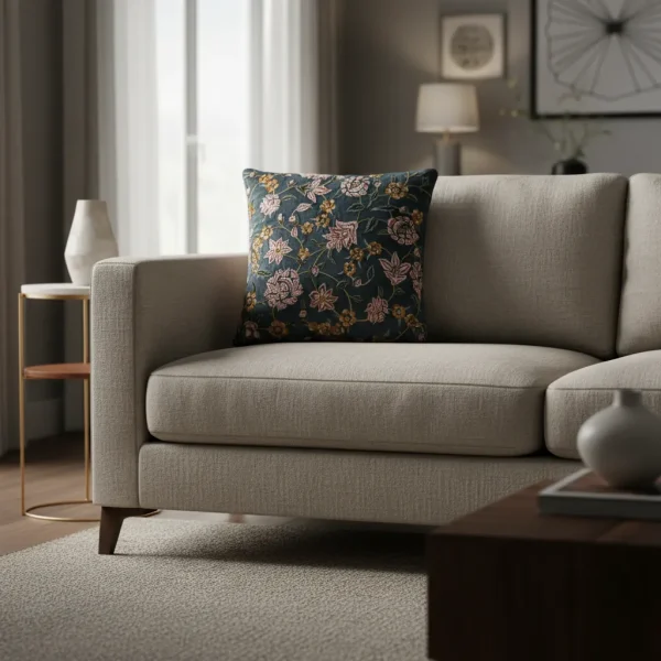 Lamia Multi Colour Embroidery Cushion Cover